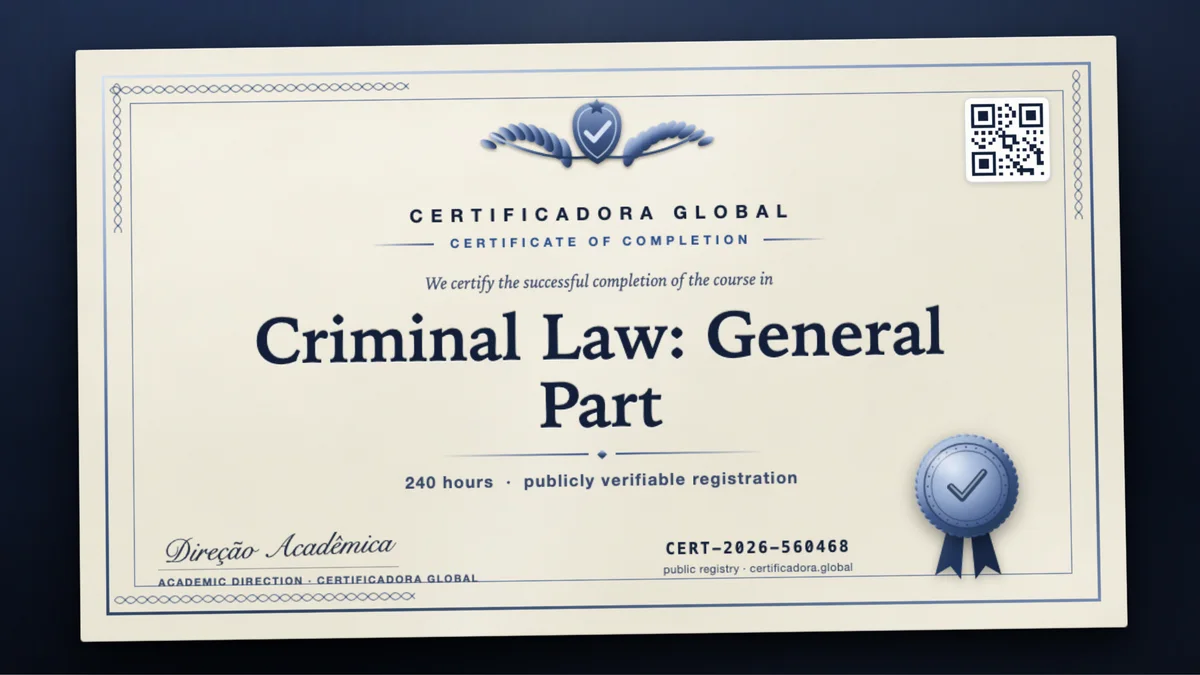 Cover of the Criminal Law: General Part course