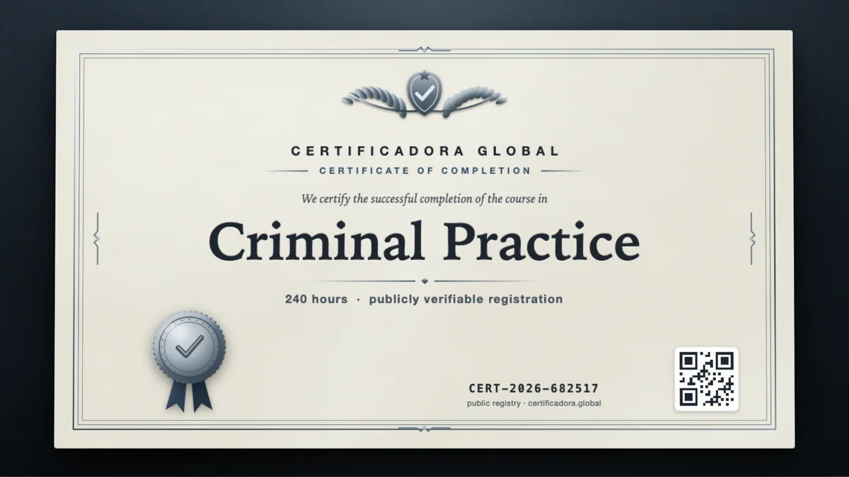 Cover of the Criminal Practice course