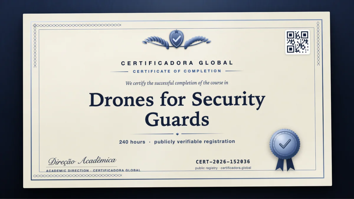 Cover of the Drones for Security Guards course