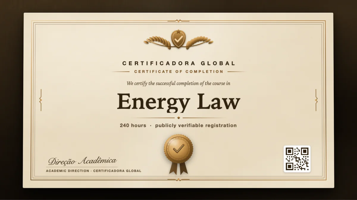 Cover of the Energy Law course