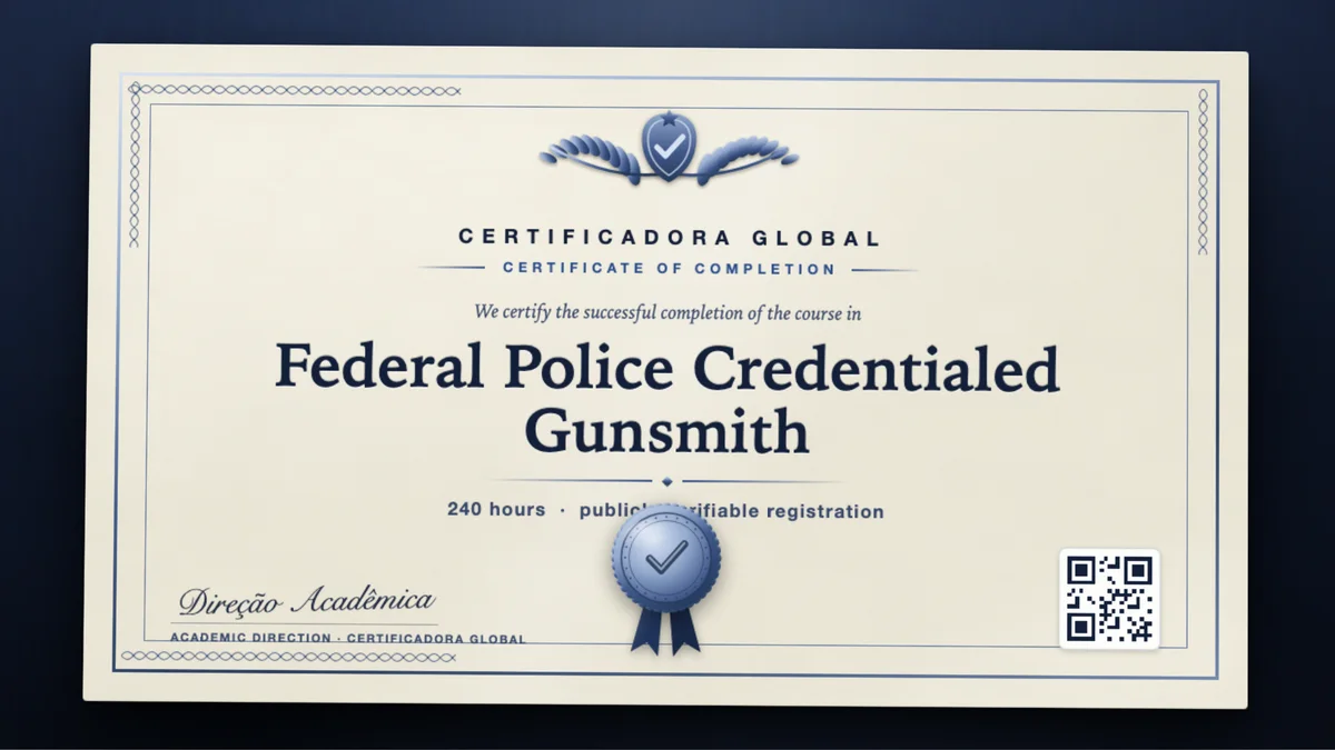 Cover of the Federal Police Credentialed Gunsmith course