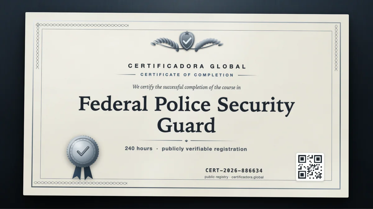 Cover of the Federal Police Security Guard course