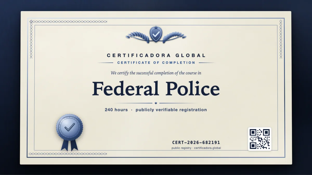 Cover of the Federal Police course