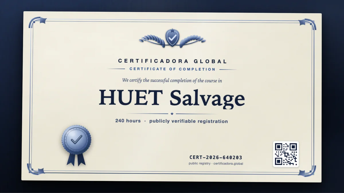 Cover of the HUET Salvage course