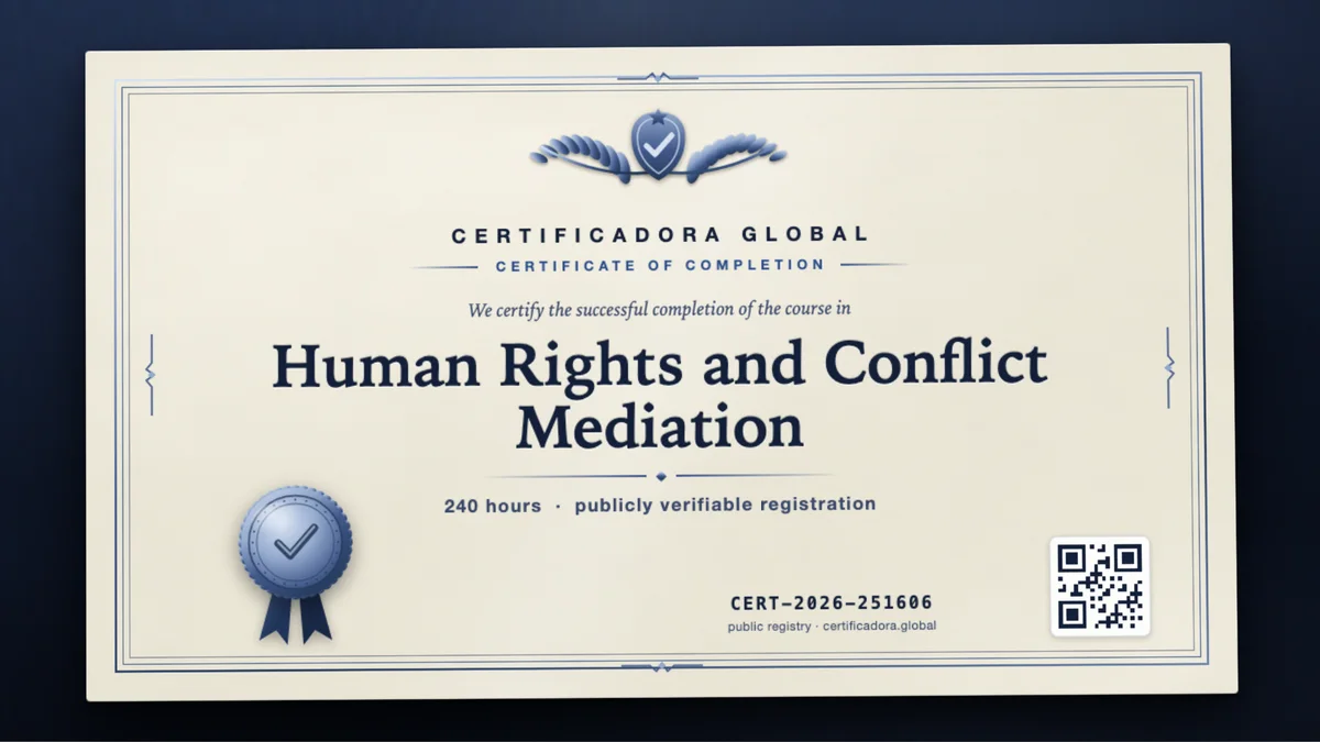 Cover of the Human Rights and Conflict Mediation course