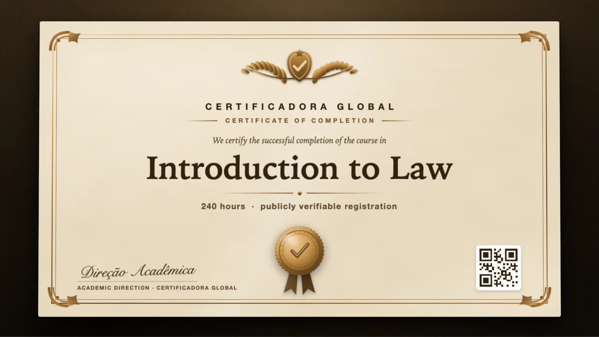 Cover of the Introduction to Law course