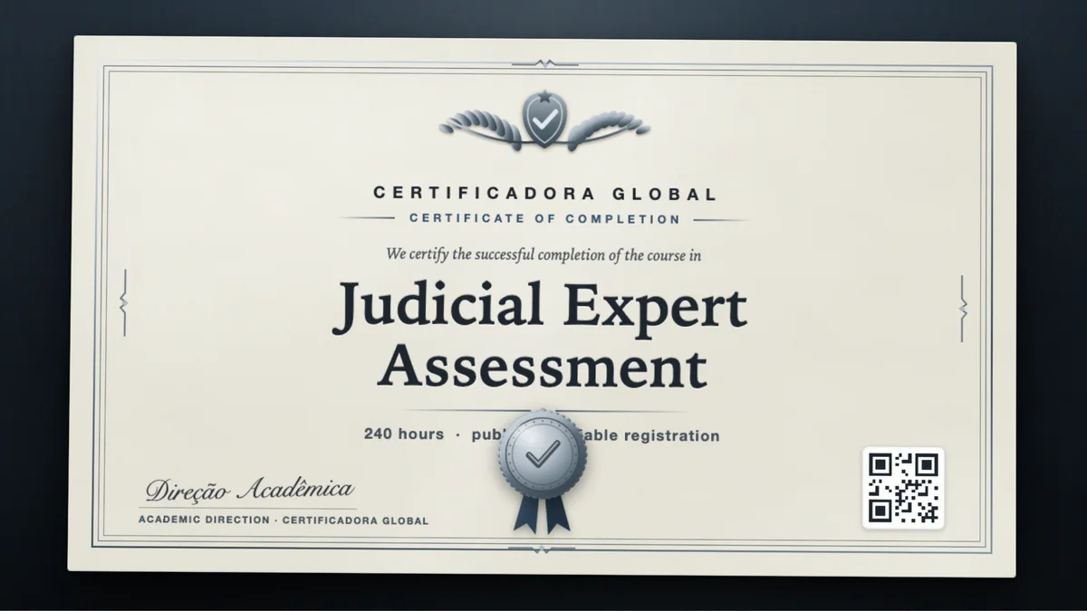 Cover of the Judicial Expert Assessment course