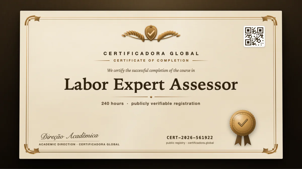 Cover of the Labor Expert Assessor course