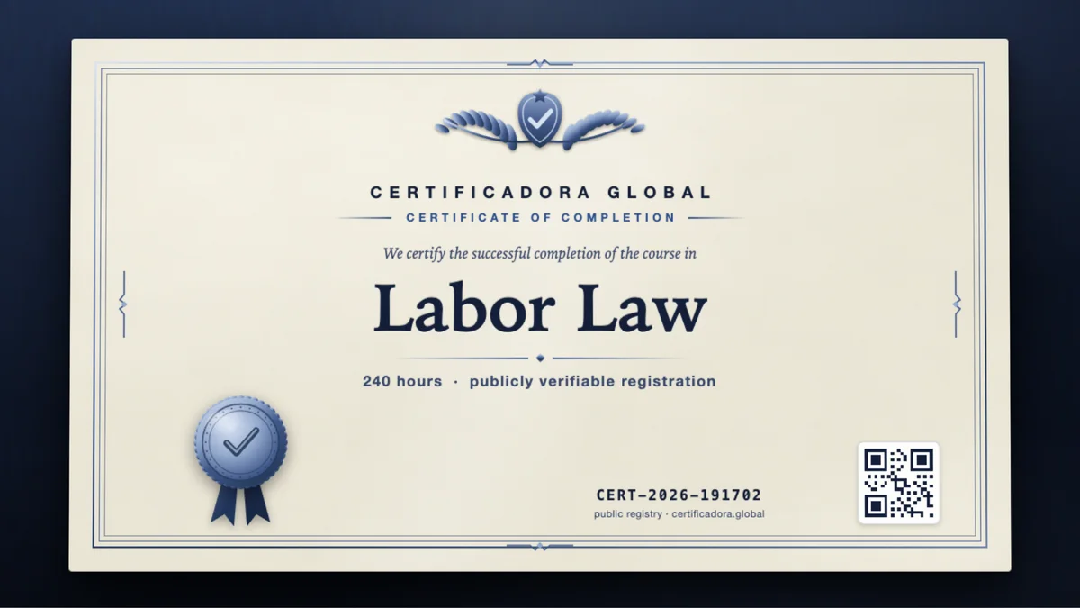 Cover of the Labor Law course