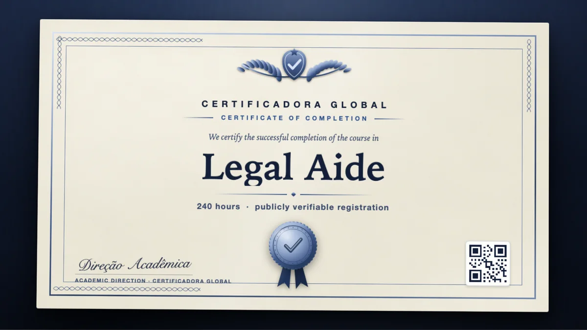 Cover of the Legal Aide course