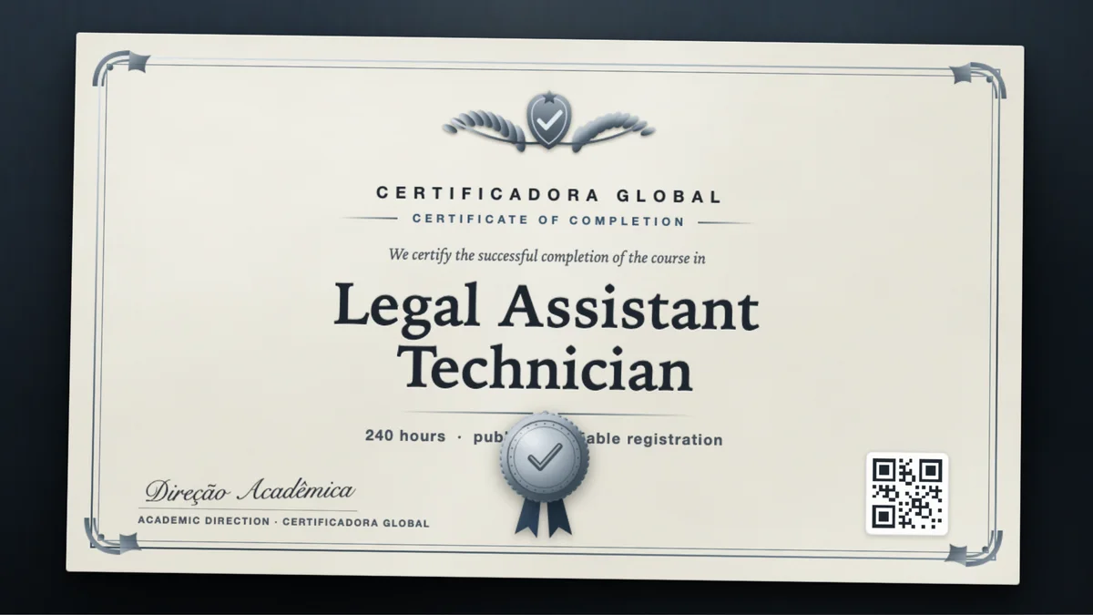 Cover of the Legal Assistant Technician course