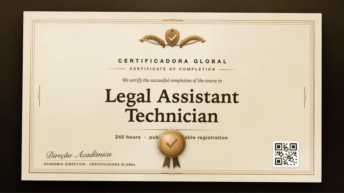 Cover of the Legal Assistant Technician course