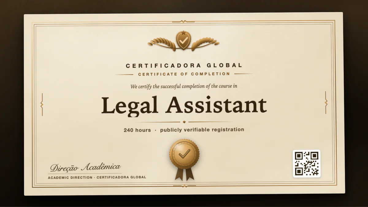 Cover of the Legal Assistant course
