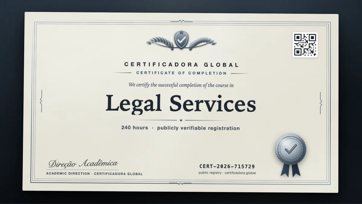 Cover of the Legal Services course