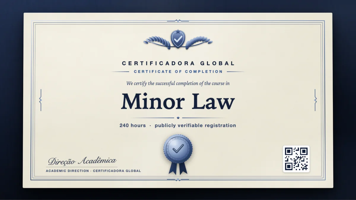 Cover of the Minor Law course
