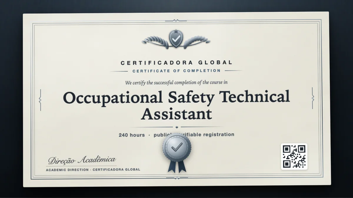 Cover of the Occupational Safety Technical Assistant course