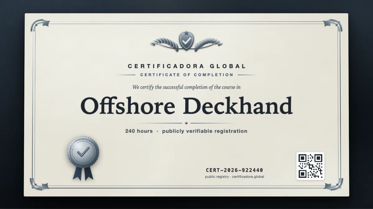 Cover of the Offshore Deckhand course