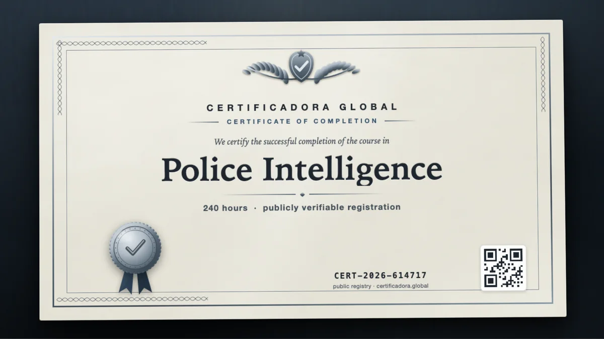 Cover of the Police Intelligence course