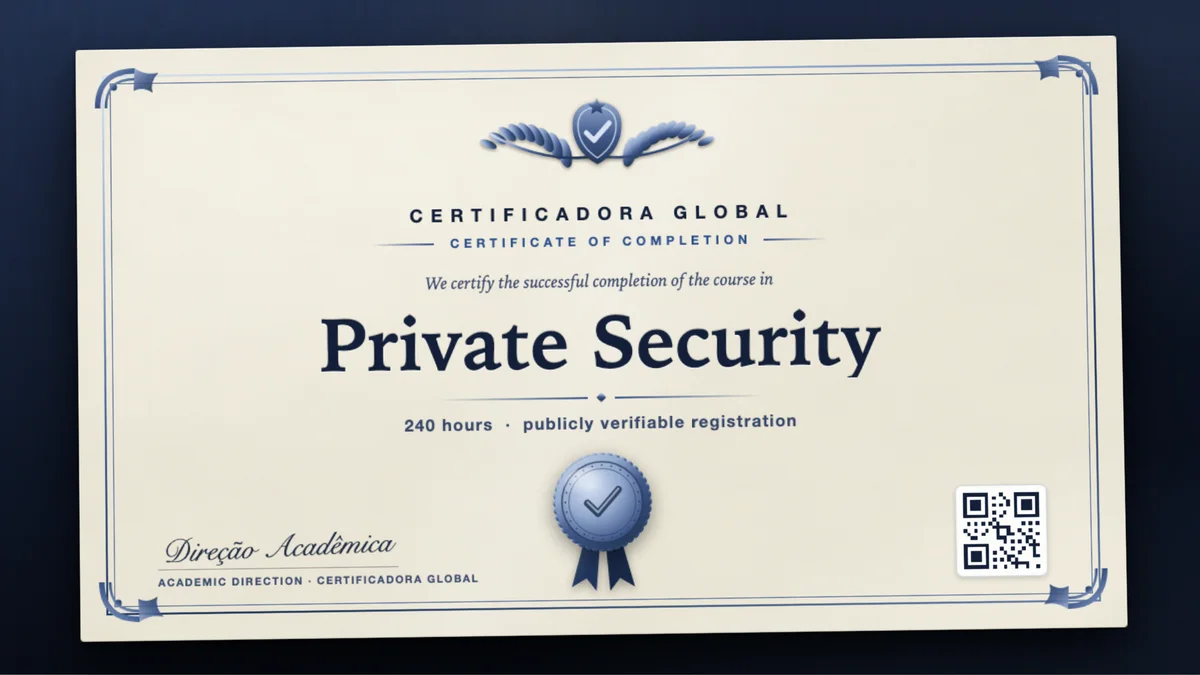 Cover of the Private Security course