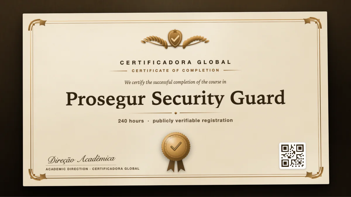Cover of the Prosegur Security Guard course