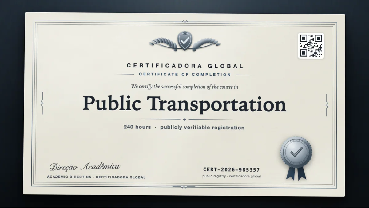 Cover of the Public Transportation course