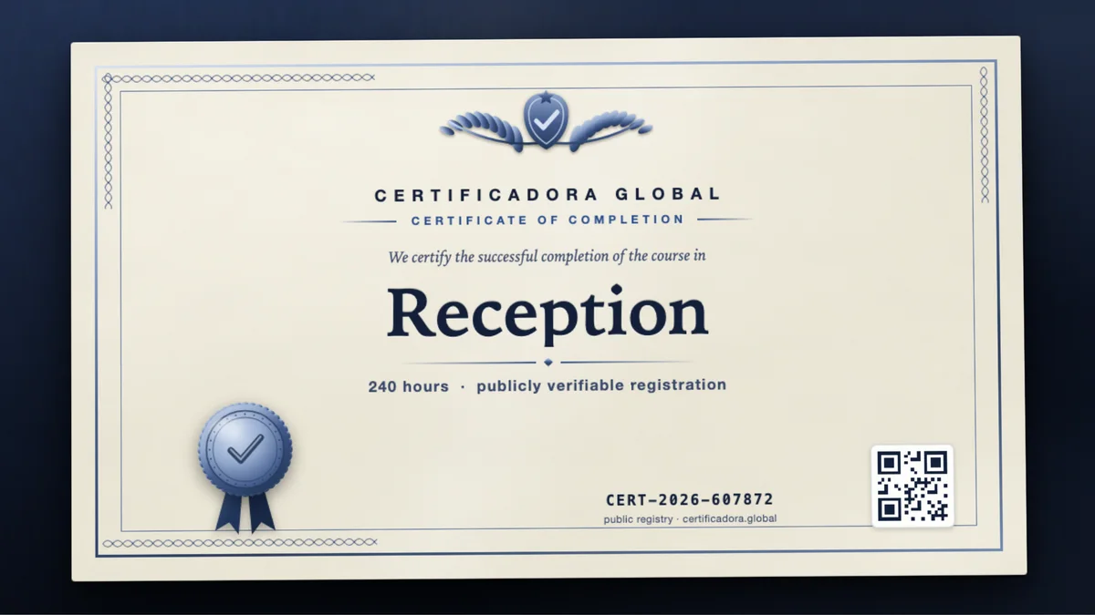 Cover of the Reception course