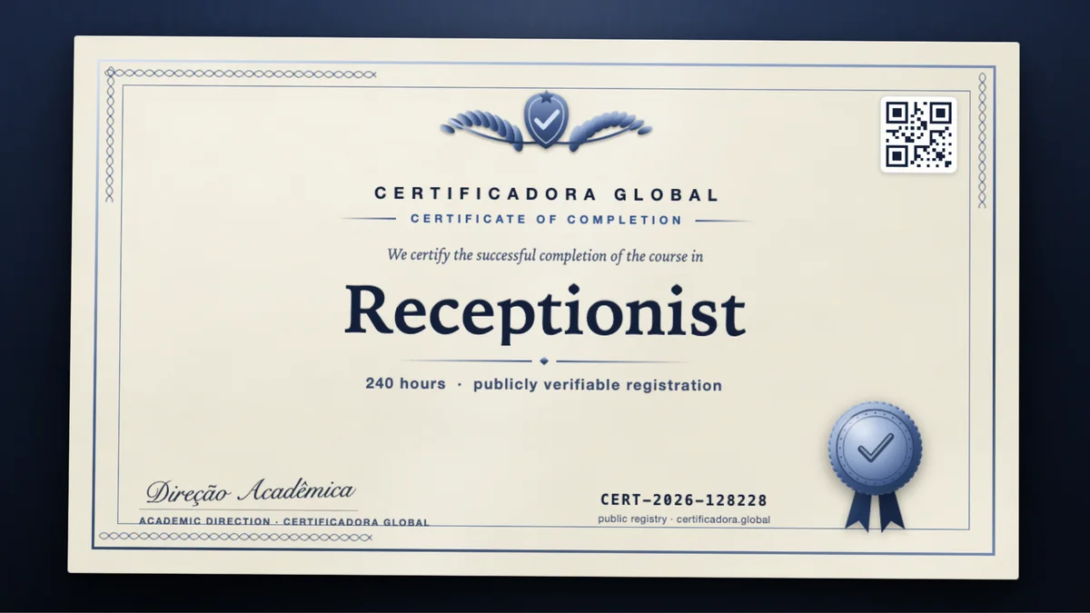Cover of the Receptionist course