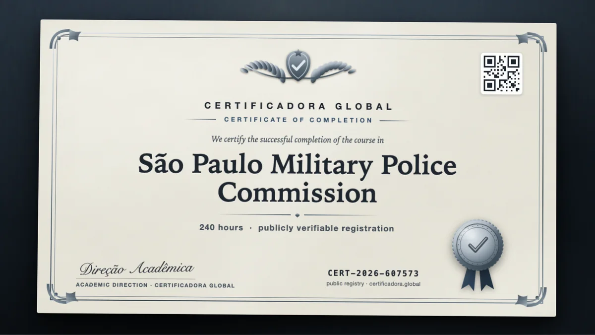 Cover of the São Paulo Military Police Commission course