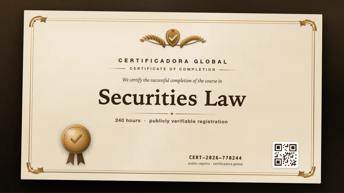 Cover of the Securities Law course