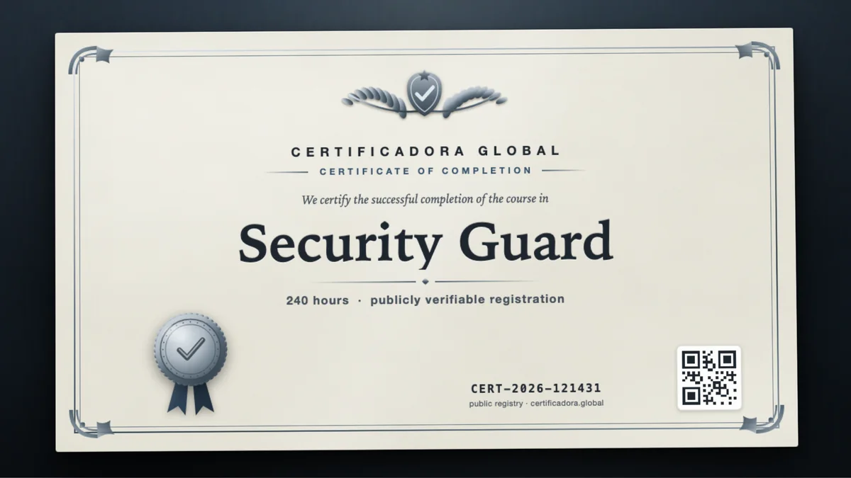 Cover of the Security Guard course