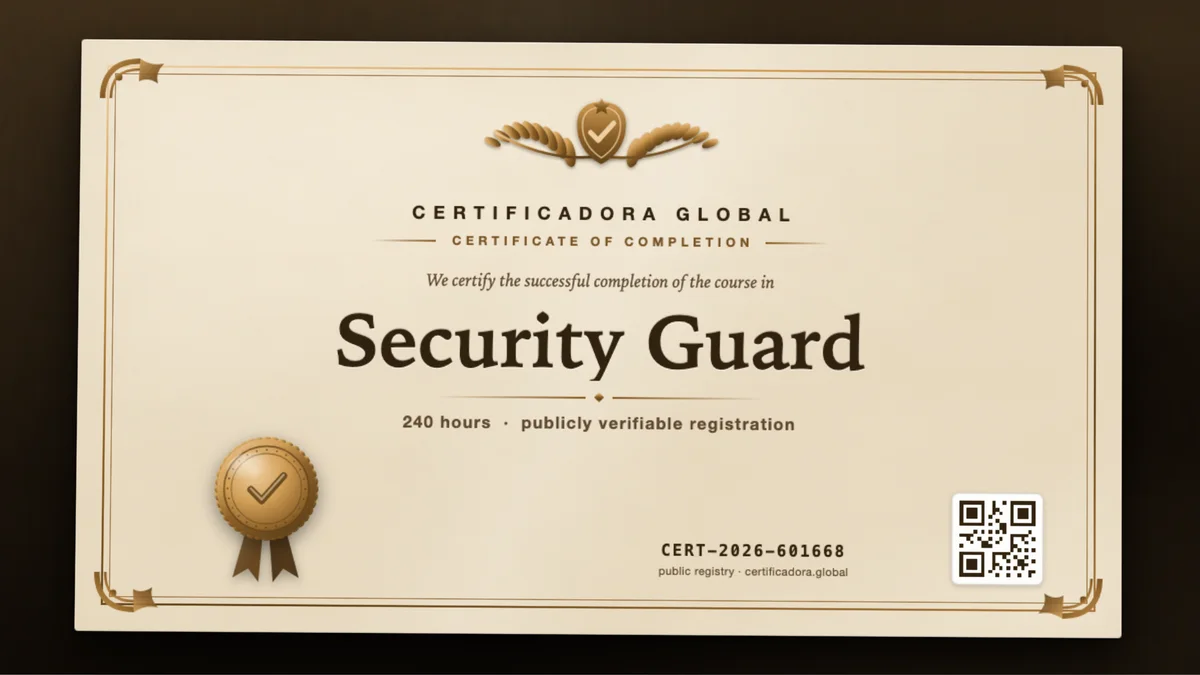 Cover of the Security Guard course