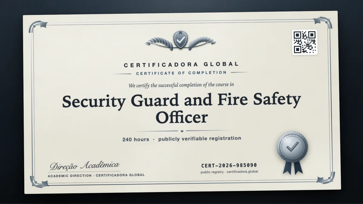 Cover of the Security Guard and Fire Safety Officer course