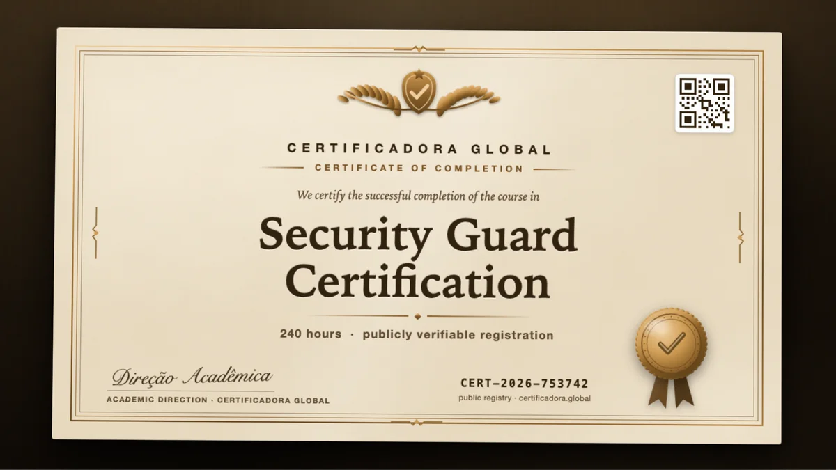 Cover of the Security Guard Certification course