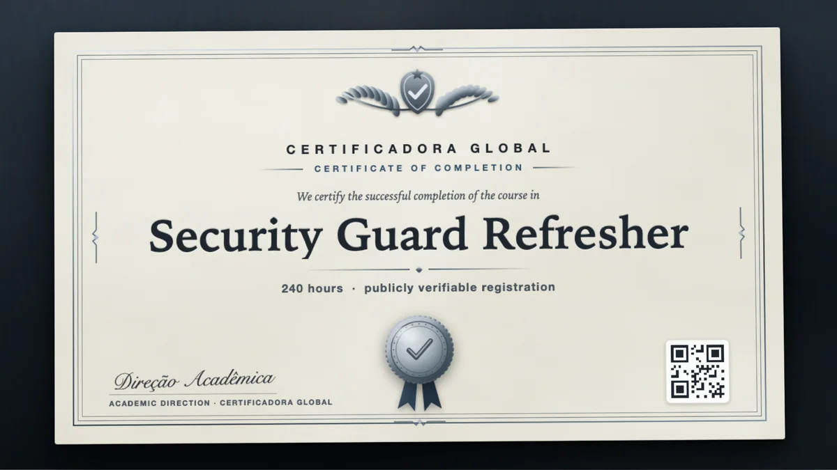 Cover of the Security Guard Refresher course