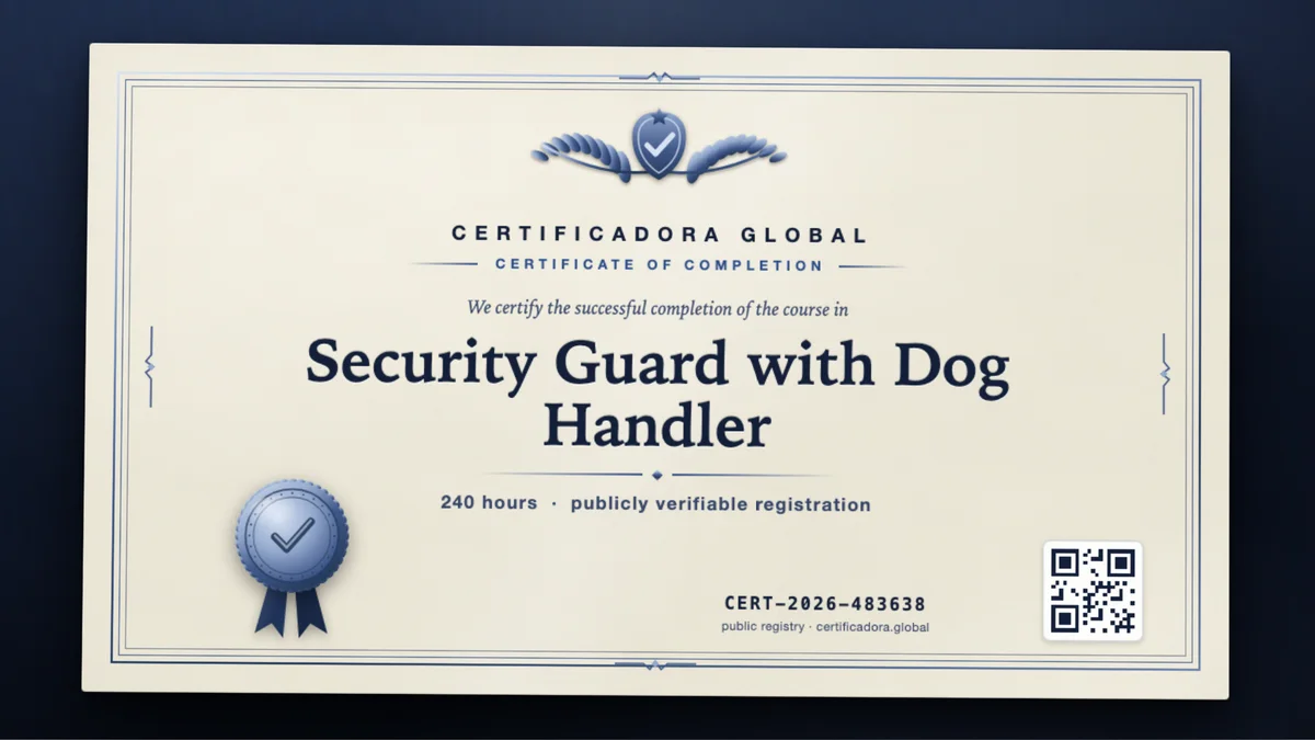 Cover of the Security Guard with Dog Handler course