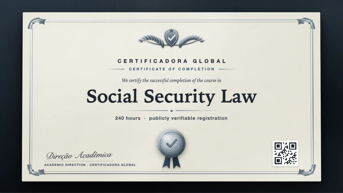 Cover of the Social Security Law course