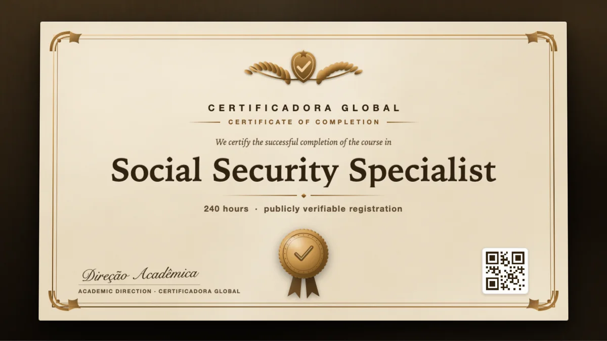 Cover of the Social Security Specialist course