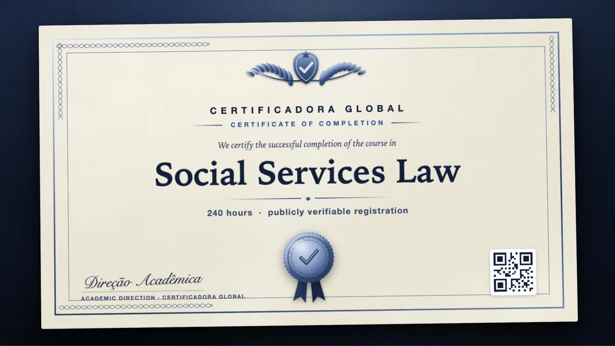Cover of the Social Services Law course