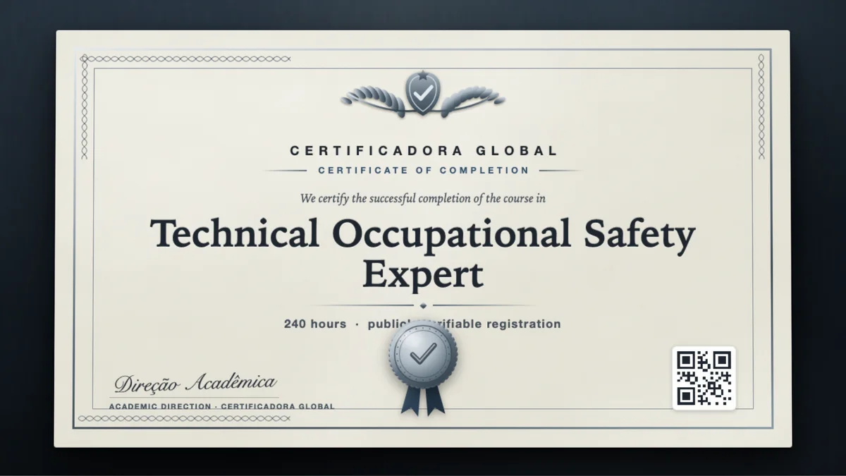 Cover of the Technical Occupational Safety Expert course