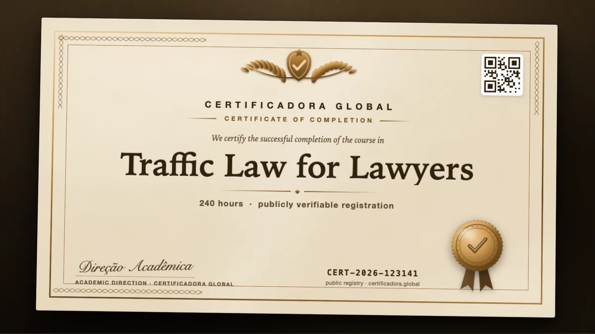 Cover of the Traffic Law for Lawyers course