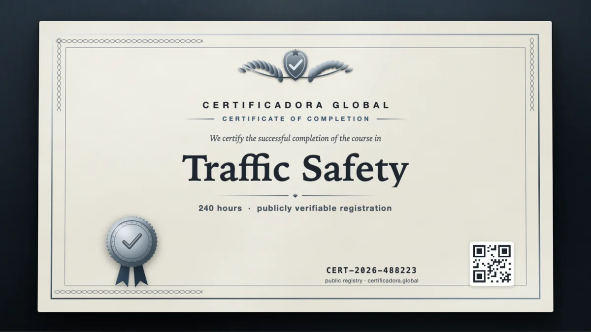 Cover of the Traffic Safety course