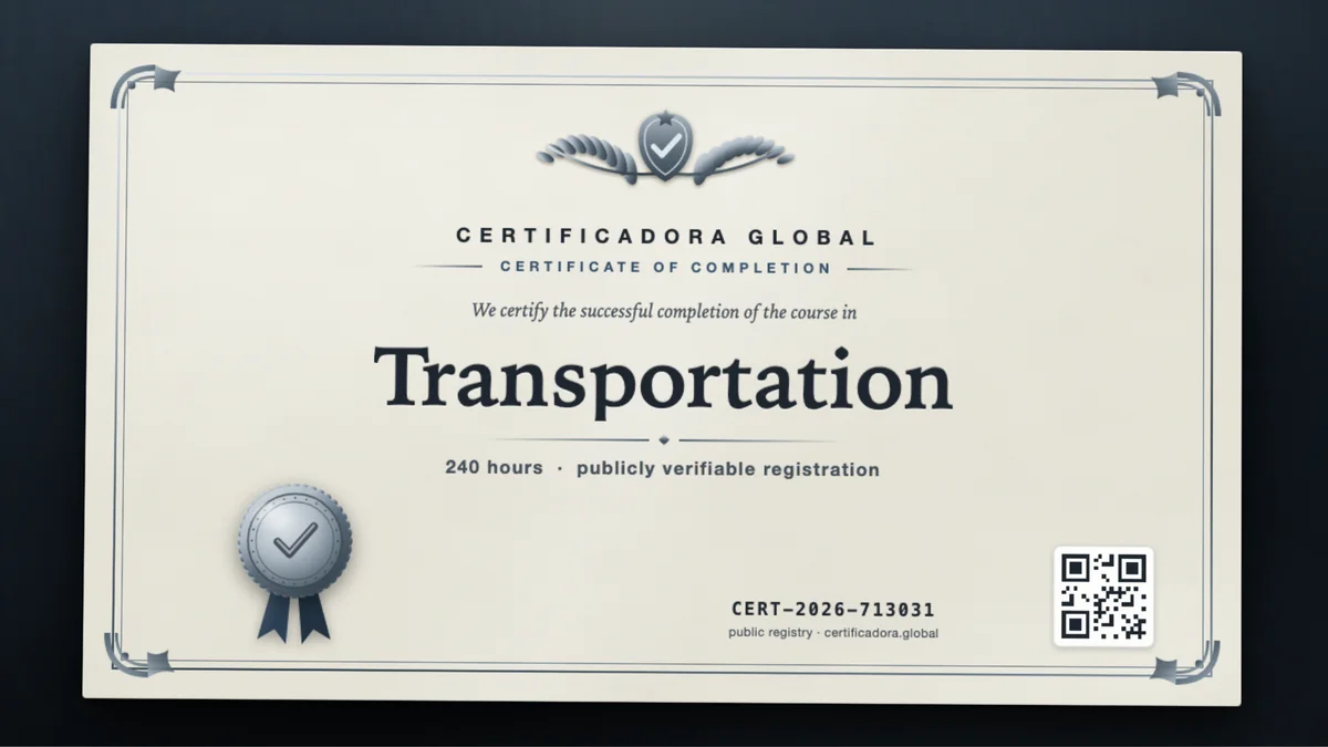 Cover of the Transportation course