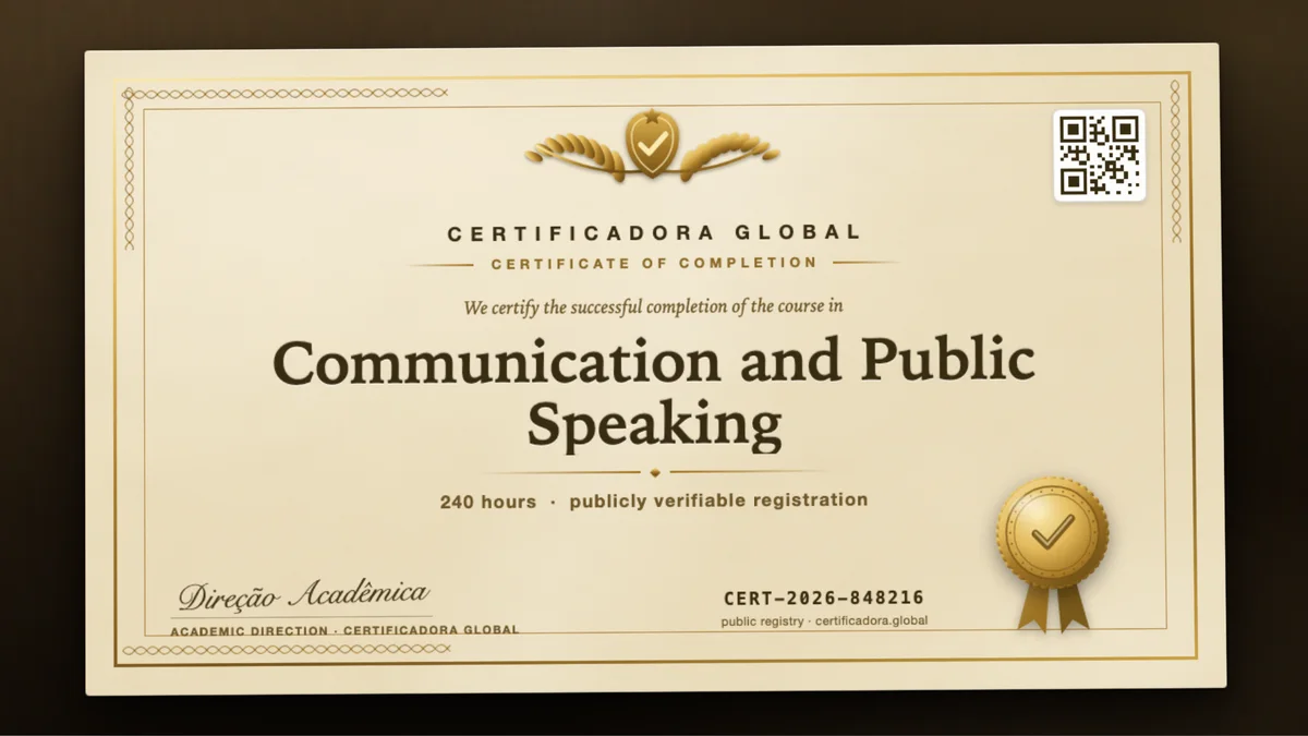 Cover of the Communication and Public Speaking course