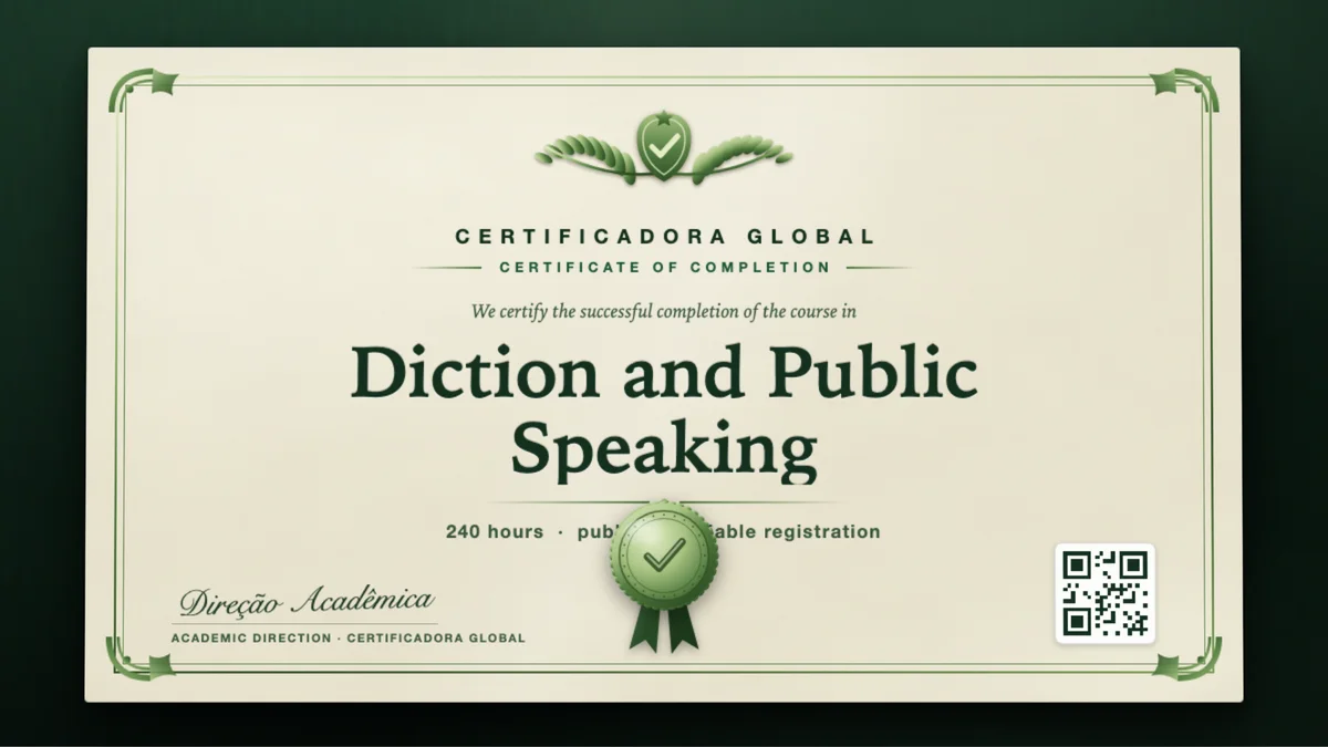 Cover of the Diction and Public Speaking course