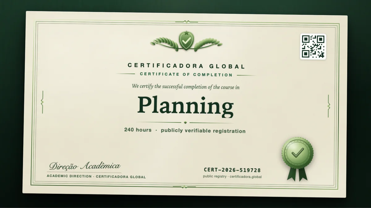 Cover of the Planning course