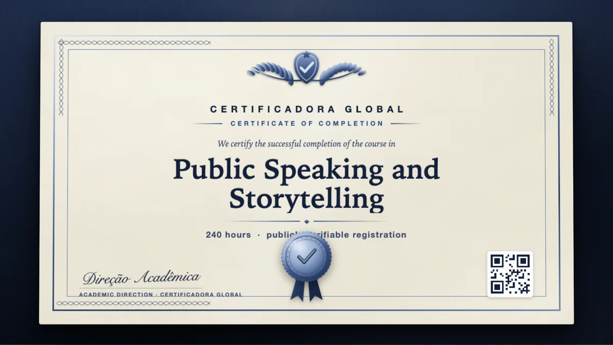Cover of the Public Speaking and Storytelling course