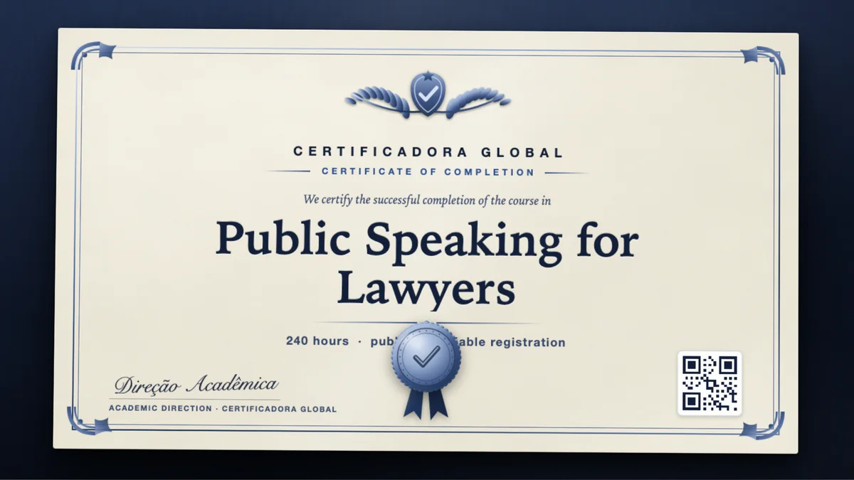 Cover of the Public Speaking for Lawyers course