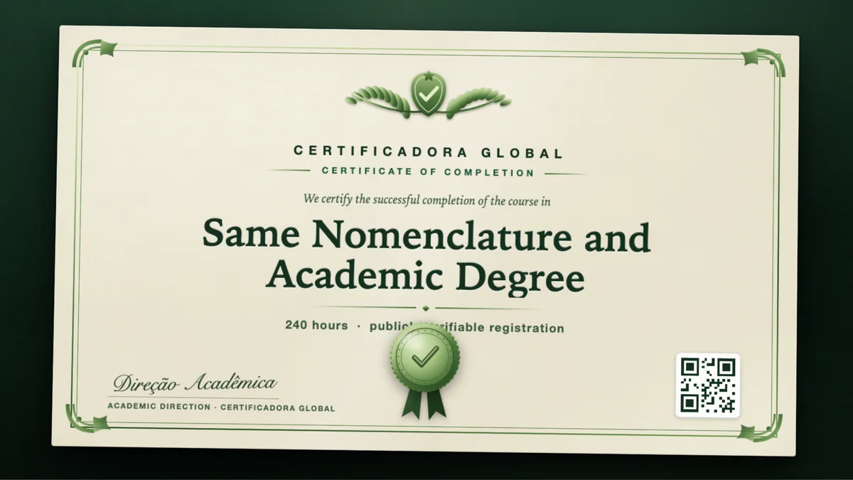 Cover of the Same Nomenclature and Academic Degree course