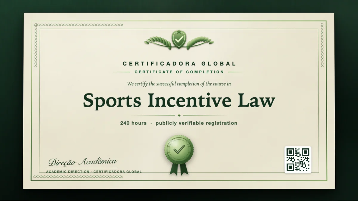 Cover of the Sports Incentive Law course