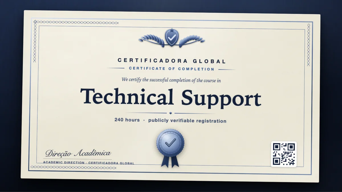 Cover of the Technical Support course